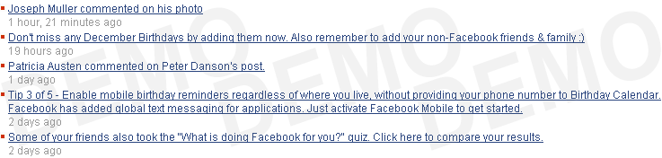 facebook demo